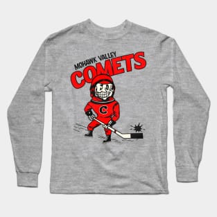 Defunct Mohawk Valley Comets Hockey Team Long Sleeve T-Shirt